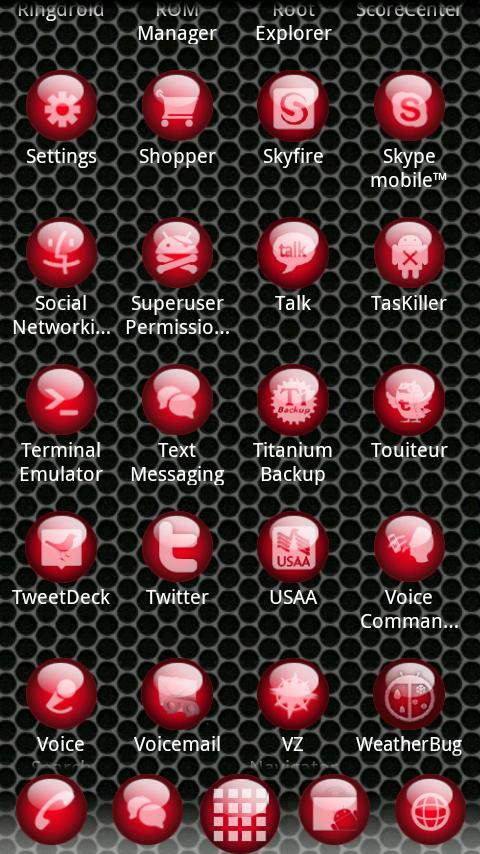 ADW Theme Red Balls Android Themes