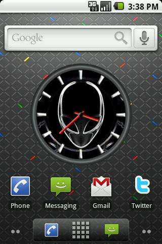 AlienWare Big Clock Widget Android Themes