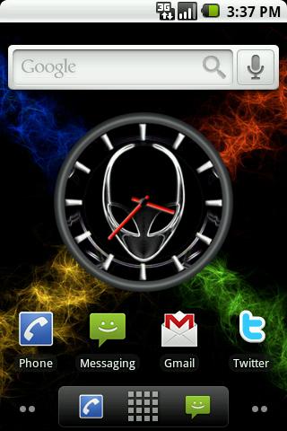 AlienWare Big Clock Widget Android Themes