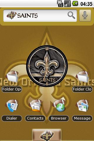 Theme: New Orleans Saints Android Personalization