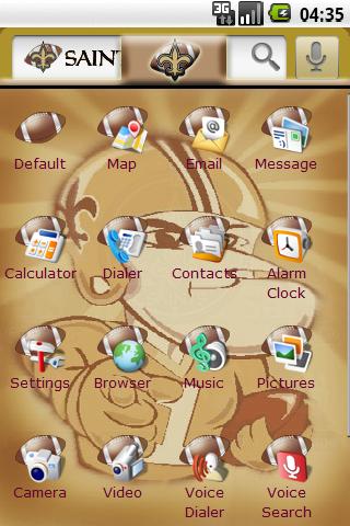 Theme: New Orleans Saints Android Personalization