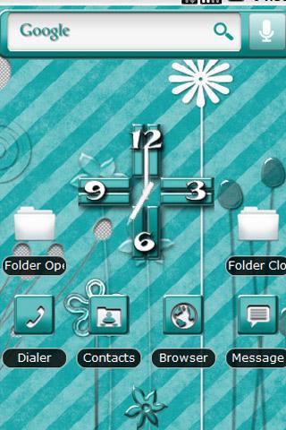 Enigmatic Teal Home Theme Android Themes