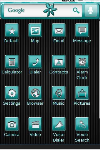 Enigmatic Teal Home Theme Android Themes