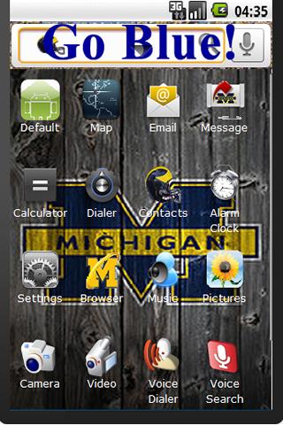 Michigan Wolverines theme Android Themes
