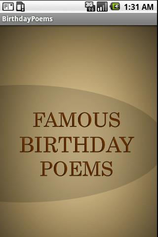 Birthday Poems Android Entertainment