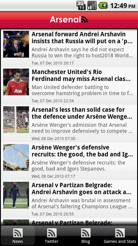 Arsenal FanZone Android Sports