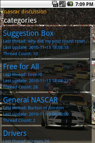 NASCAR Discussion Android Sports