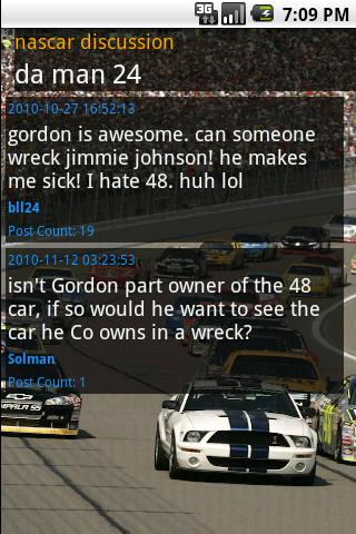 NASCAR Discussion Android Sports