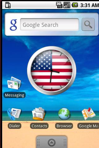 Clock Widget — American Flag Android Themes