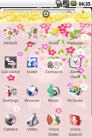 Saora theme:WeepingCherryBlack Android Themes