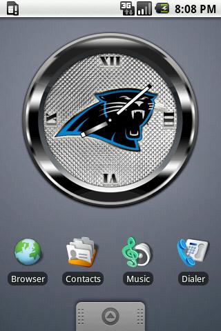 PANTERS BLACK Clock Widget Android Themes