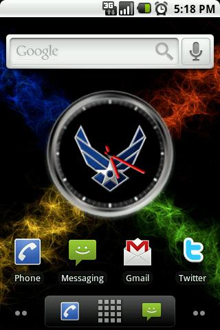 US Air Force Clock Widget Android Themes