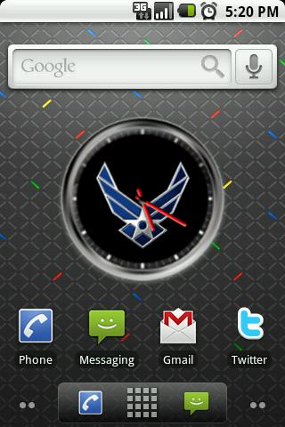 US Air Force Clock Widget Android Themes