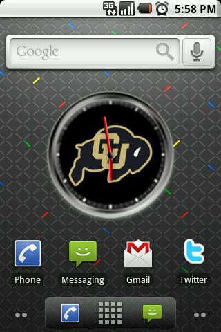 Colorado Univ. Clock Widget Android Themes