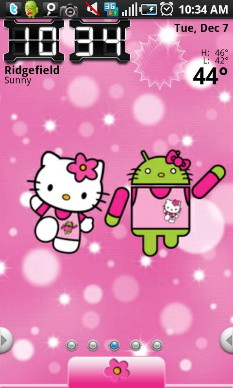 Hello Kitty Meets Droid Theme Android Themes