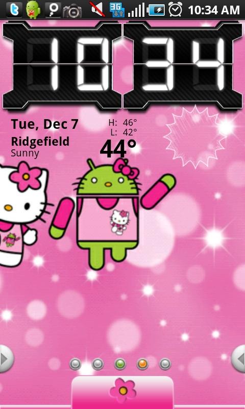 Hello Kitty Meets Droid Theme Android Themes