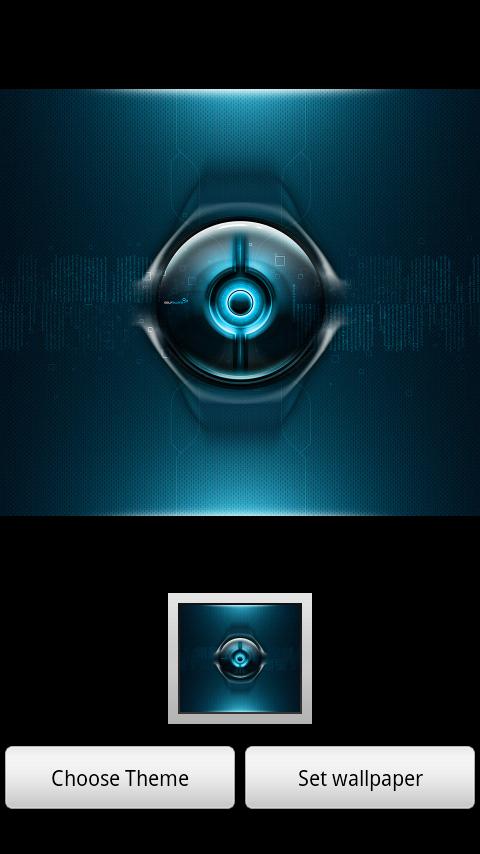 DROID Aware – Artificial Blue Android Themes