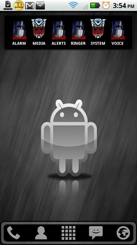 AM Skin:  Optimus Prime Android Themes