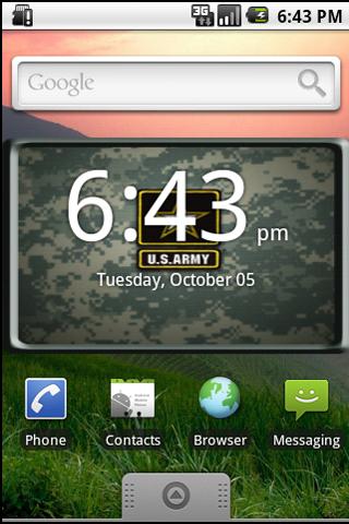 Army Digital Clock Widget Android Themes