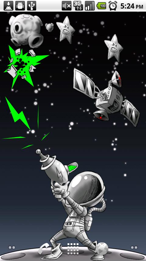 Space Junk Live Wallpaper! Android Themes