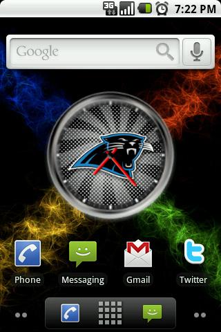 NC Panthers Clock Widget Android Themes