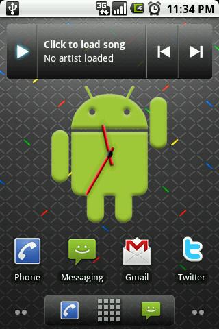 Android style Big Clock Widget Android Themes