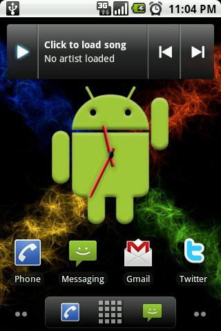 Android style Big Clock Widget Android Themes