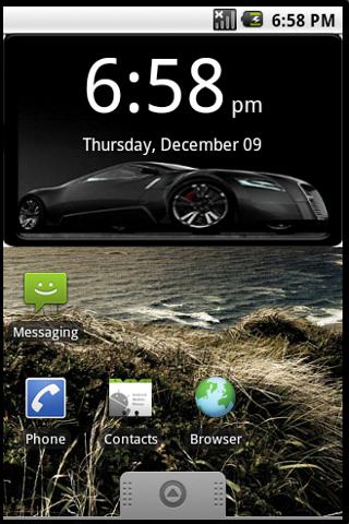 Audi Big Digital Clock Widget Android Themes