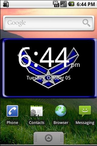 Air Force Digital Clock Widget