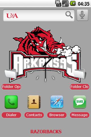 U. of Arkansas w/ iPhone icons Android Themes