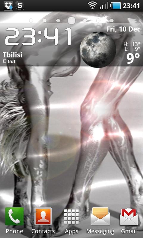 Art Nude Silver Girl Live Wall Android Themes