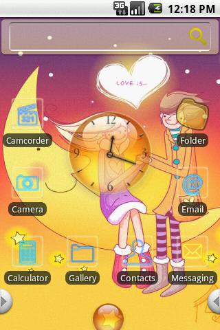 HD Theme:Love IsII Android Themes