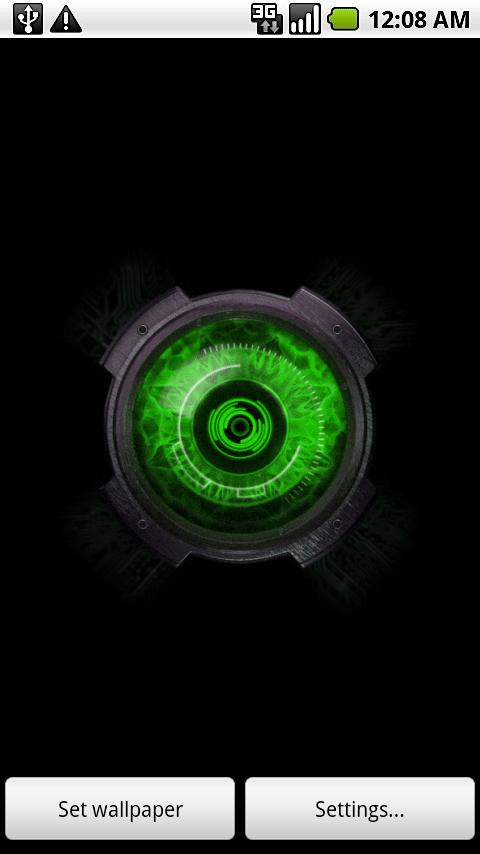 Green Eye Live Wallpaper Android Themes