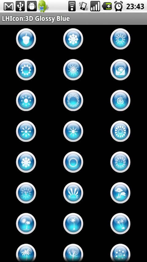 LiveHome 3D Glossy Blue Icons