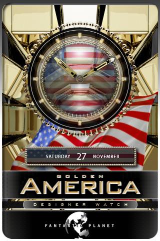 AMERICA GOLD alarm clock Android Themes