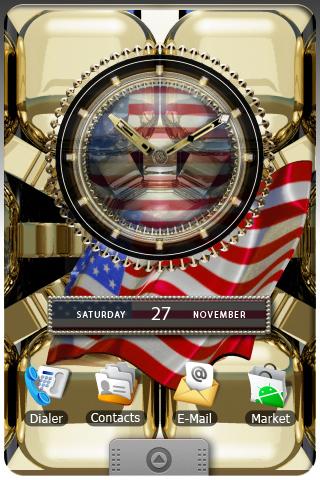 AMERICA GOLD alarm clock Android Themes