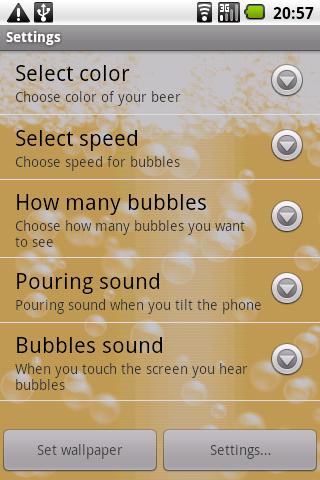 Beer Live Wallpaper Android Themes