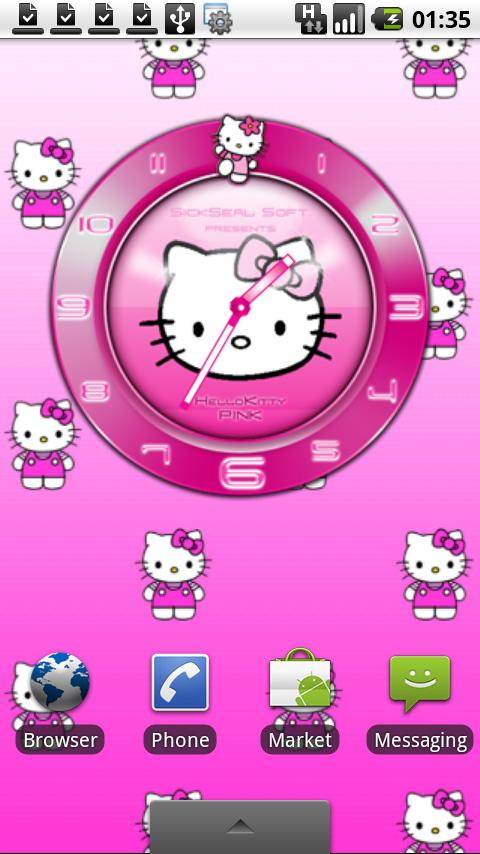 HELLO KITTY PINK Clock