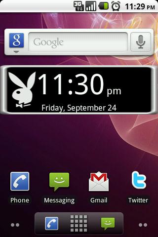 Playboy Digital Clock Widget Android Themes