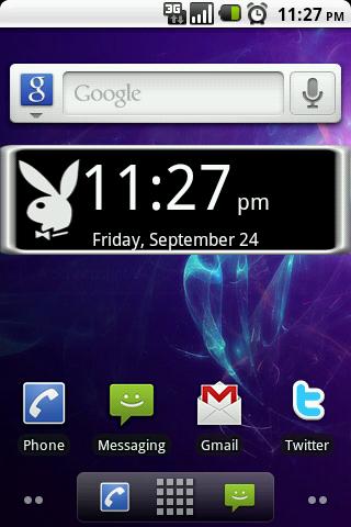 Playboy Digital Clock Widget Android Themes