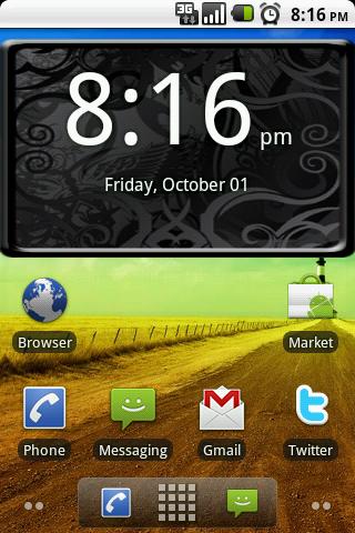 Tribal Big Digital Time/Date Android Themes