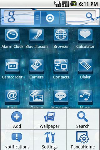 Theme:Blue Illusion Android Themes