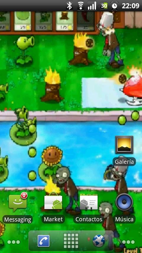 Plants Vs Zombies LiveW Android Themes