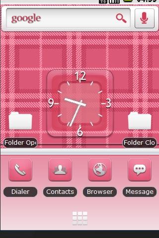 Pretty Pink Plaid Home Theme