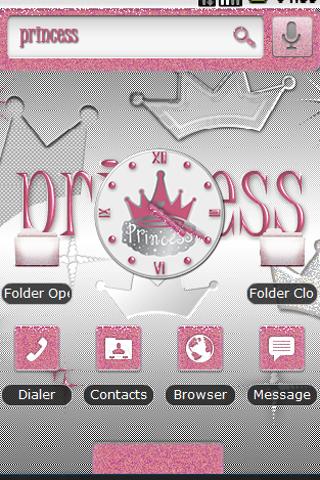 Sparkle Princess Home Theme Android Themes