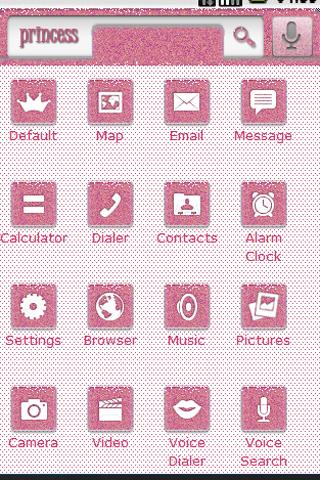 Sparkle Princess Home Theme Android Themes