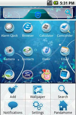 HD Theme:Water Blue Android Themes