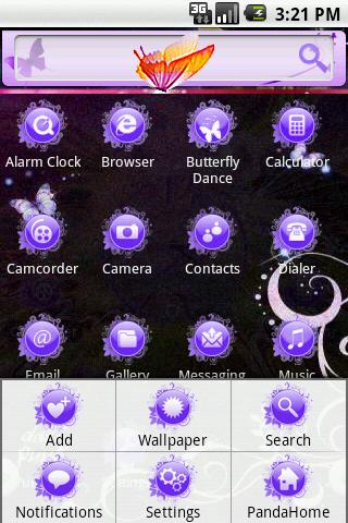 Theme:Butterfly Dance Android Themes