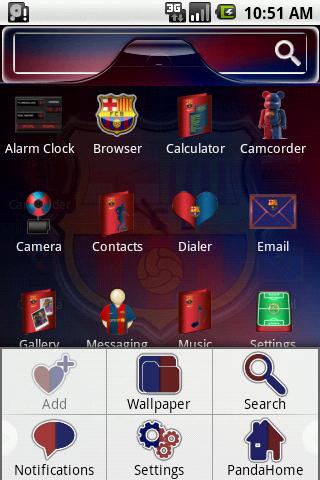 HD Theme:FC Barcelona Android Themes