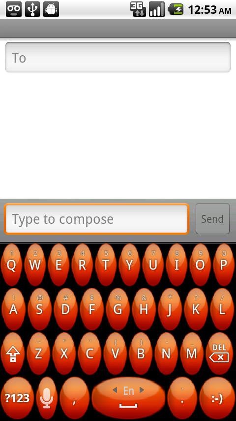 Better Keyboard – Spere-Orange Android Themes